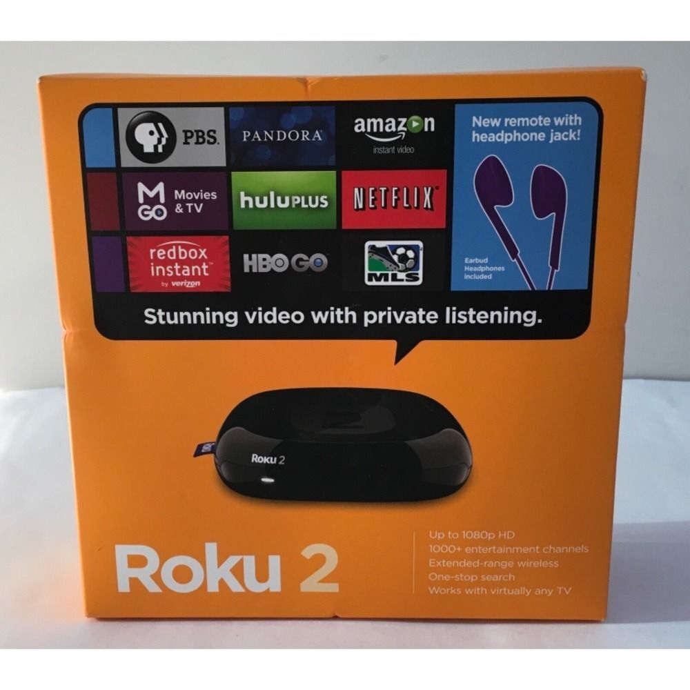 Roku 2 Media Streamer - Black (2720R) New & Factory Sealed